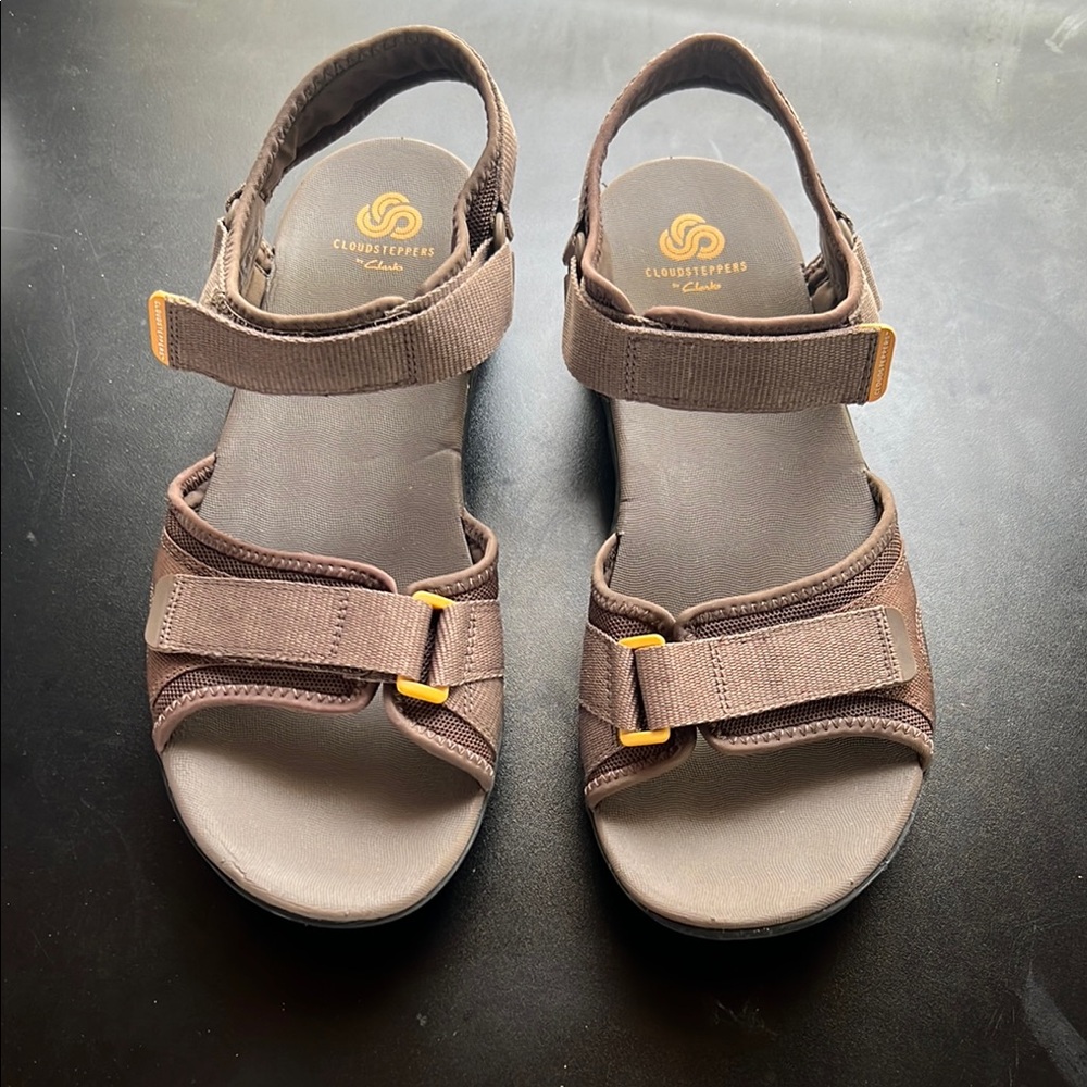 Cloudsteppers by Clarks Brown Cushioned Sandals